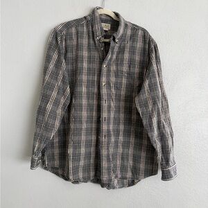 Vintage L.L. Bean Men’s Flannel Shirt Size XL Scotch Plaid 100% Cotton